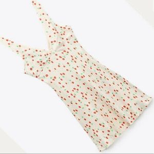 ZARA cherry print mini dress
